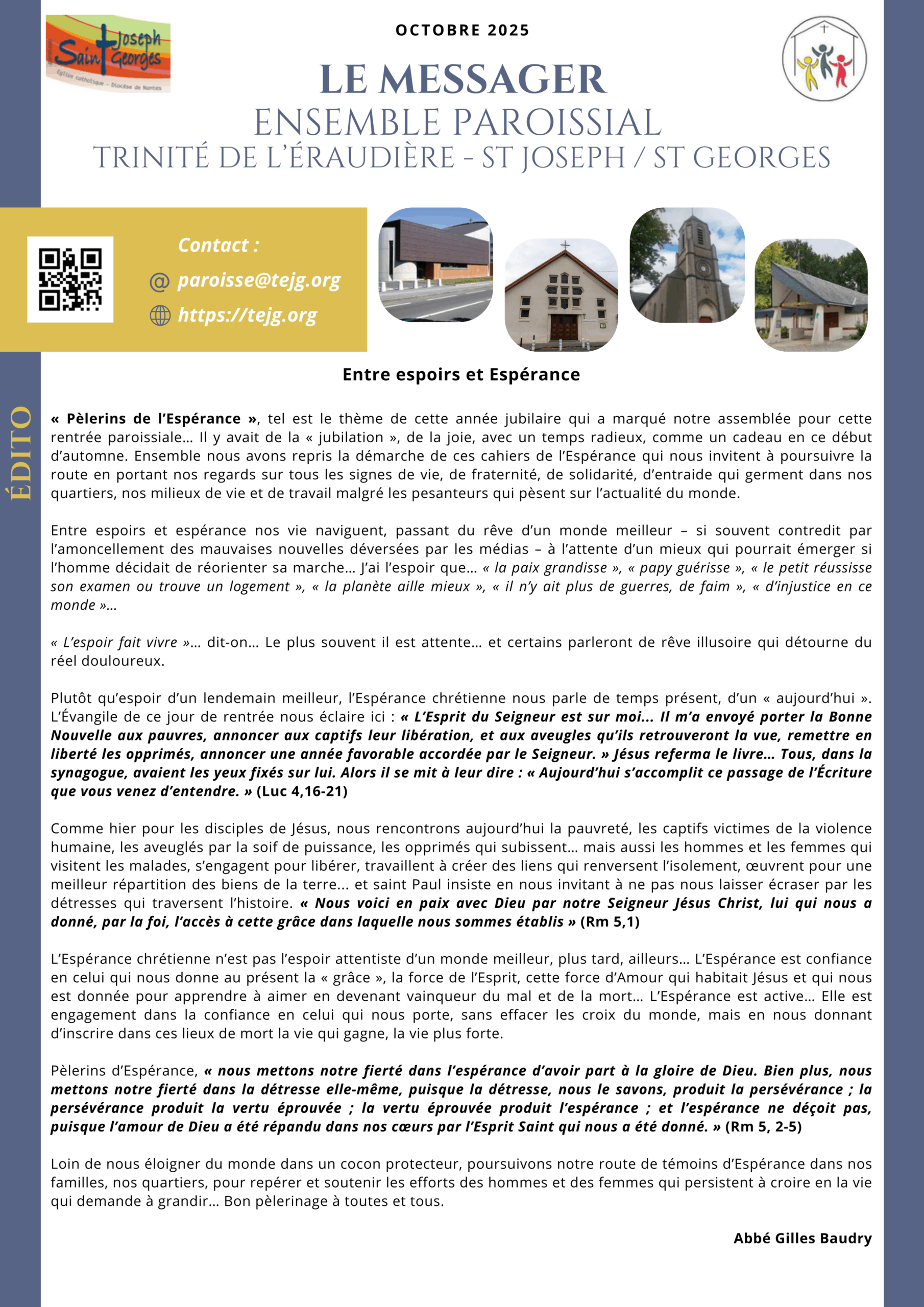 Bulletin du mois d’octobre