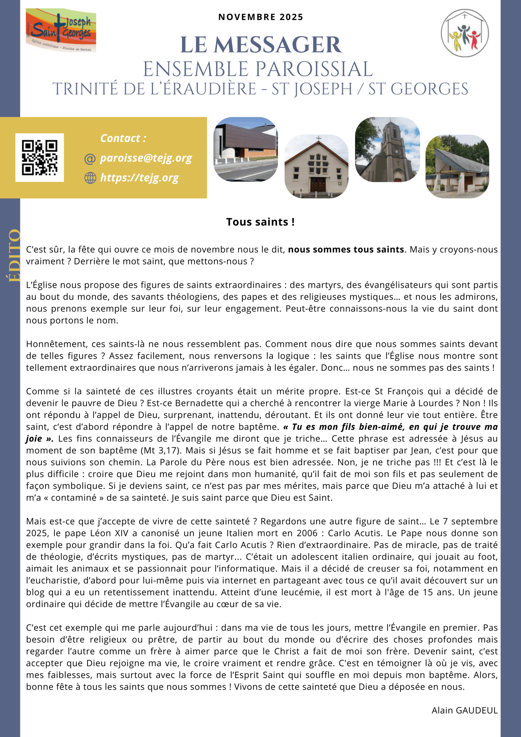 Messager de novembre