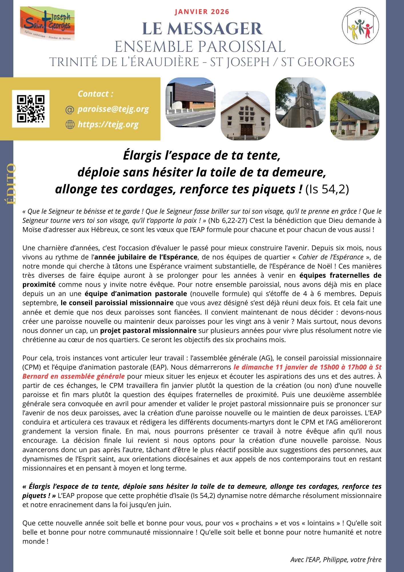 Messager de janvier 2026