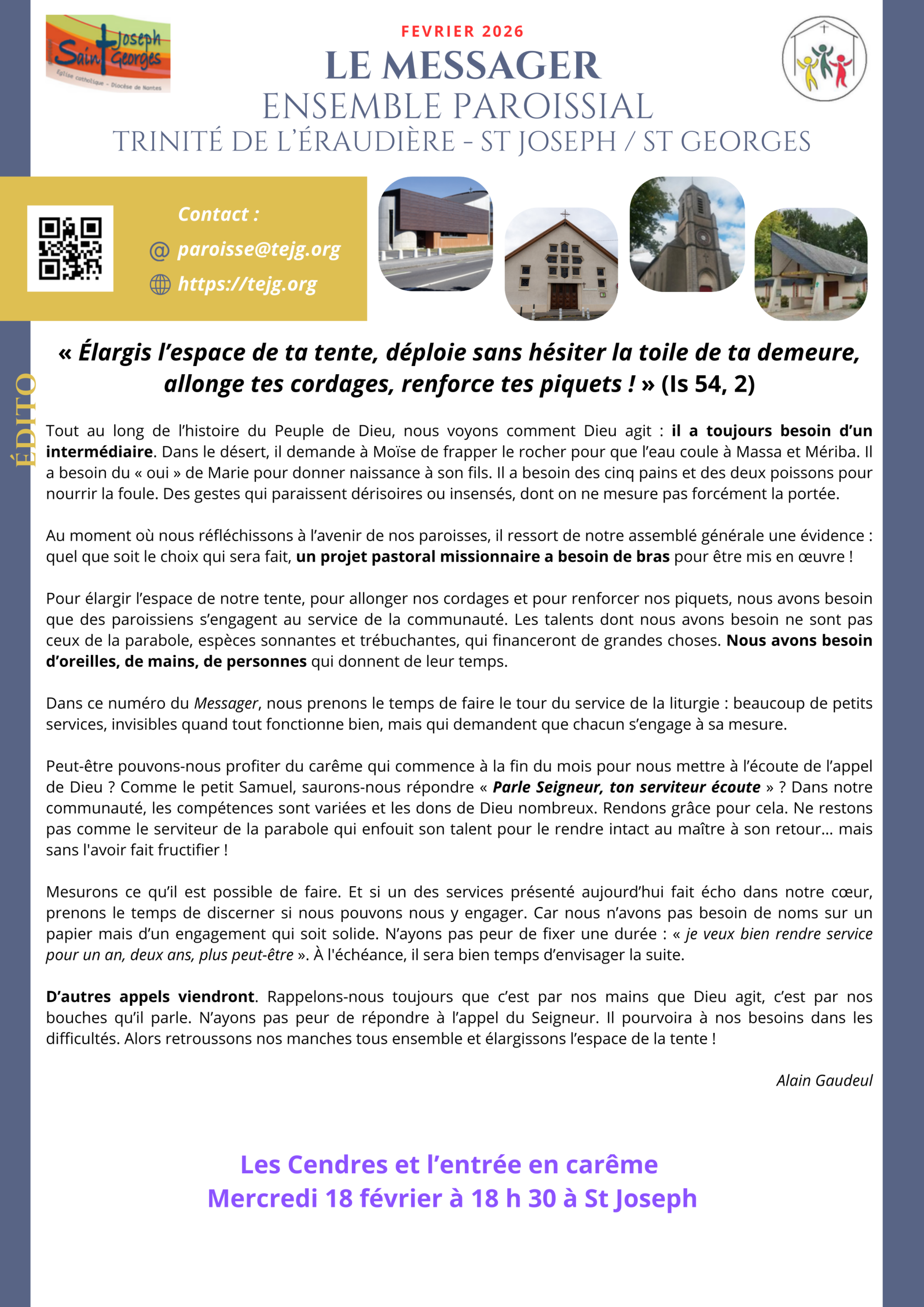 Le Messager de février