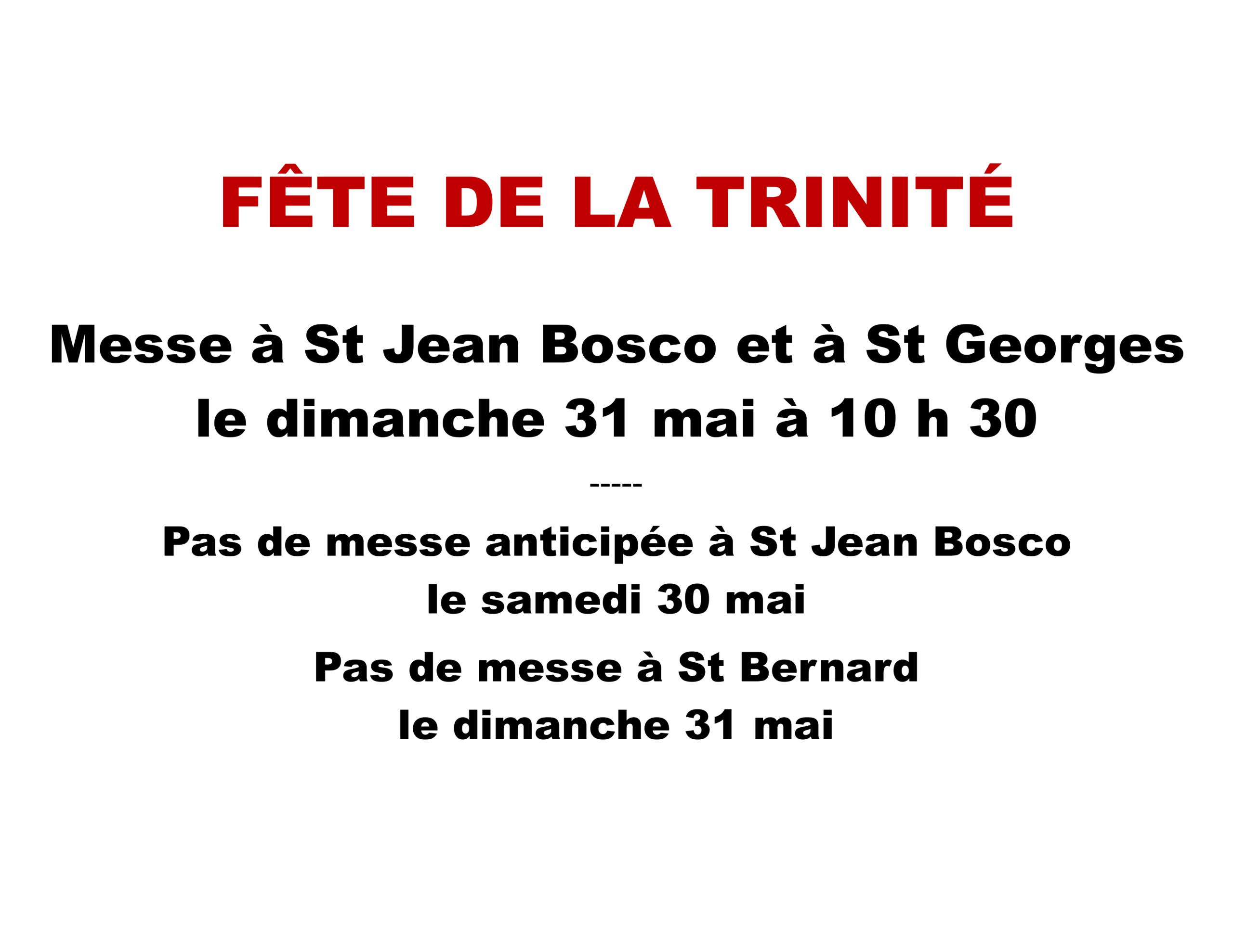 Fête de la Trinité