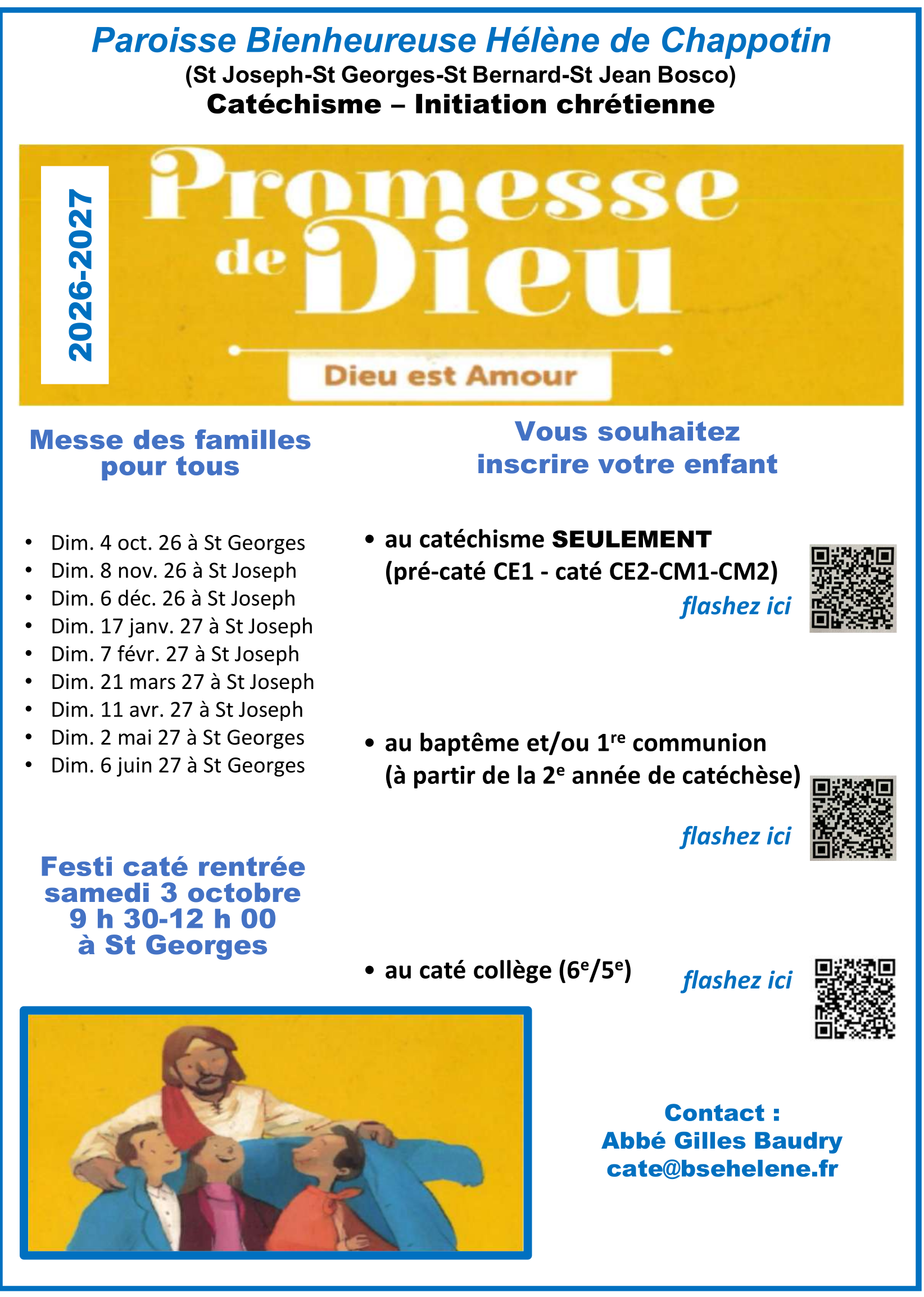 Inscriptions catéchisme